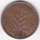 Palestine Sous Mandat Britannique, 2 Mils 1927 , En Bronze , KM# 2 - Israël