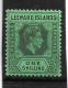 LEEWARD ISLANDS 1938 1s BLACK/EMERALD SG 110 MOUNTED MINT Cat £18 - Leeward  Islands