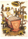 ILLUSTRATION, HUMMEL, NR. 62.1108, SUNFLOWER SHARE, BABY, BIRDS, GARDEN, SIGNED, POSTCARD - Hummel