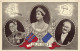 FAMILLE ROYALE - Londres - Paris - La Reine Et Les Autres Membres - Carte Postale Ancienne - Familles Royales
