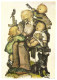 ILLUSTRATION, HUMMEL, NR. 14287, CHILDREN WITH GRANDPA, DOG, SIGNED, POSTCARD - Hummel