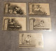 FRANCE LES DOMINOS-LE BILIARD-LES CARTES -LOTO-LE JACQUET 5 CARTE POSTALE ANCIENNE CIRCULED - Playing Cards