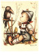 ILLUSTRATION, HUMMEL, NR. 62.1178, CHILD, BOY, TRUMPET, BIRDS, SIGNED, POSTCARD - Hummel