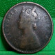 GRANDE BRETAGNE  Monnaie VICTORIA QUEEN , HALF ANNA INDIA 1862 COPPER COIN - Kolonies