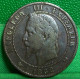 SECOND EMPIRE DIX CENTIMES 1862 K  BORDEAUX  NAPOLEON III TETE LAUREE - 10 Centimes