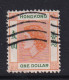 Hong Kong: 1954/62   QE II     SG187a      $1  [short Right Leg To 'R']     Used - Oblitérés