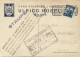 STORIA POSTALE 24/10/1949 CARTOLINA COMMERCIALE EDITRICE HOEPLI LIT 5 CON LIT 5 DEMOC. ISOLATO N. 555 - Reklame