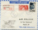 OCEANIE LETTRE PAR AVION DEPART PAPEETE 25-3-1950 ILE TAHITI POUR LA FRANCE - Lettres & Documents