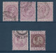 LOT De 5 TIMBRES FISCAUX D'ITALIE FISCALI MARCO BOLLO 1885 1905 - Revenue Stamps