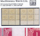 Ireland 1925 Wmk Se 1d Varieties 'Inverted Q' And 'Blotted POS' Of R10/1, In Matching Corner Blocks Mint - Portomarken