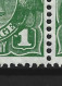 Australia 1926 - 1930 1d Green KGV Definitive SM Wmk Perf 14 Horizontal Pair Both With ACSC Listed Varieties FU - Oblitérés