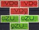 ZKD 1966 DDR VD3x,y, VD3 AD 4a, ZU2x,y+ZU2 AD 4b ** 62€ Mit Aufdruck Für Neue Dienstbriefe Service Stamps Of GDR Germany - Brieven En Documenten