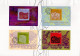 FRANCE 2011 EMBROIDERY SET OF 4 UNUSUAL MINIATURE SHEET MS CANCELLED OFFICIAL DOCUMENT WITH PROOF USED RARE - Other & Unclassified