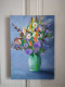 LP PARMA (XXème) "Bouquet Au Vase Vert" Acrylique Sur Toile Signée - Oelbilder