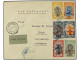 ETIOPIA. 1931 (16-III). ADDIS To GERMANY. UNRECORDED FLIGHT. Franked By Type 2 And 3 Mixed Colours Overprinted With Cds  - Sonstige & Ohne Zuordnung