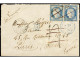 GUADALUPE. 1875 (Aug 9). Cover To PARIS Bearing FRANCE Perf. Ceres 1871-75 25 C. Blue Pair (rare Usage In Guadeloupe), C - Autres & Non Classés