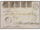 NORUEGA. 1869 (May 6). Cover To Bordeaux Franked By Scarce Usage Of 1867-68 3sk3. Dull Lilac Tied By Christiania Cds's.  - Other & Unclassified