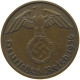 DRITTES REICH 2 PFENNIG 1936 F  #t027 0451 - 2 Reichspfennig