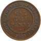 AUSTRALIA HALFPENNY 1921 George V. (1910-1936) #t023 0373 - ½ Penny