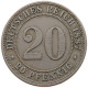 KAISERREICH 20 PFENNIG 1887 G  #t029 0165 - 20 Pfennig