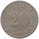 KAISERREICH 20 PFENNIG 1887 D  #t029 0167 - 20 Pfennig