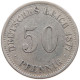 KAISERREICH 50 PFENNIG 1877 D  #t029 0225 - 50 Pfennig