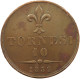 ITALY STATES NAPLES SICILY 10 TORNESI 1859 Franz II. 1859-1861 #sm05 0923 - Napoli & Sicilia