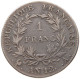 FRANCE FRANC AN 12 A PARIS  Napoleon I. (1804-1814, 1815) #t029 0093 - 1 Franc