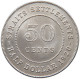 STRAITS SETTLEMENTS 50 CENTS 1920 George V. (1910-1936) #t019 0279 - Colonie