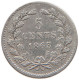 NETHERLANDS 5 CENTS 1863 Willem III. 1849-1890 #t022 0387 - 1849-1890 : Willem III