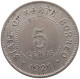 NORTH BORNEO 5 CENTS 1921 George V. (1910-1936) #t024 0247 - Colonie