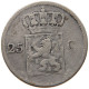 NETHERLANDS 25 CENTS 1 WILLEM I. 1815-1840 #t027 0203 - 1815-1840: Willem I.