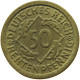 WEIMARER REPUBLIK 50 RENTENPFENNIG 1924 F  #t029 0211 - 50 Renten- & 50 Reichspfennig