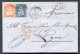 RC 26704 SUISSE 1864 - 30c + 10c SUR LETTRE DE CHIASSO POUR LYON RHONE FRANCE TB - Storia Postale