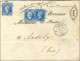 Etoile / N° 14 Type 2 (2) + N° 22 Càd Octo De Lev. Ex. * PARIS * (60) 2e 28 JUIL. 64 Sur Lettre Pour Les Andelys. Au Rec - 1853-1860 Napoléon III.