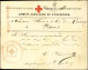 Cachet Rouge SOCIETE DE SECOURS AUX BLESSES MILITAIRES / STRASBOURG Sur Carte Pour Paris Datée De Strasbourg Le 25 Septe - Guerra Del 1870