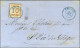 Cachet Provisoire Bleu FINSTINGEN '' 10 / 12 '' / Als. N° 5 Sur Lettre Pour Saint Dié Des Vosges. Au Verso, Cachet Provi - Lettres & Documents