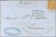 Barres De Livourne (5 Barres Larges, Salles N° 674) / N° 23 Sur Lettre De Marseille Pour Livourne. 1867. - SUP. - R. - 1849-1876: Periodo Clásico