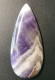 Cabochon Améthyste à Chevrons Ou Dentelle Naturelle Du Brésil  - 22.5 Carats (4.5 Grammes) - 37.5 X 17 X 5 Mm - Amethyst