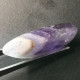 Cabochon "dentelle" D'améthyste Et Agate Naturel - Brésil - 15.35 Carats - 24.5 X 13 X 6 Mm - Améthyste