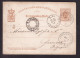 DDFF 527 - Entier Postal Luxembourg TROIS VIERGES 1878 Vers GRAMMONT - Marque D'échange Belge LUXEMBOURG PAR BRUX. - Ufficio Di Transito