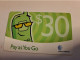 BARBADOS   $ 30 ,- PAY AS YOU GO GREEN    Prepaid      Fine Used Card  ** 16112 ** - Barbados