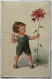 PC ILLUSTRATORS SIGNED WALLY FIALKOWSKA GIRL FLOWER BEE  1922. - Fialkowska, Wally