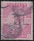 Great Britain        .   Y&T    .   87  Perfin  (2 Scans)  .  1883-84     .    O   .     Cancelled - Usati