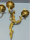 Delcampe - -PAIRE D'APPLIQUES MURALES  BRONZE DORE STYLE LOUIS XV XXe Déco Collection  E - Lantaarns & Kroonluchters