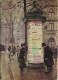 PAINTING, FINE ARTS, ADVERTISING COLUMN, BUILDING, DUFEX FOIL POSTCARD - Clearwater