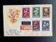 HUNGARY MAGYAR 1951 REGISTERED FDC FLOWERS SEND FROM BUDAPEST TO BRUSSELS 21-04-1951 HONGARIJE UNGARN - FDC