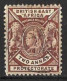 K.U.T..." Br EAST AFRICA.."....QUEEN VICTORIA...(1837-01.)....2As....WITH NICE WMK SHOWING LETTERS " EN "....VFU. - Britisch-Ostafrika