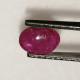 Rubis Traité (résidus) De Tanzanie- Cabochon 1.03 Carat - 7.0 X 5.3 X 2.8 Mm - Rubí