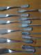 Delcampe - Armand Frenais 6 Fourchettes 6 Couteaux à Poisson Métal Argenté Style Chinon - Zilverwerk